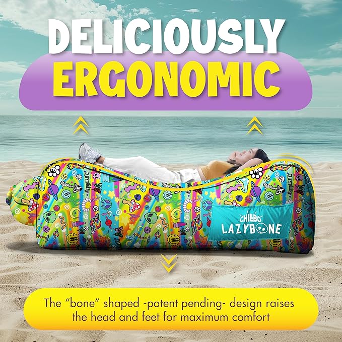 Chillbo Inflatable Couch – Cool Inflatable Chair. Upgrade Your Camping Accessories. Easy Setup is Perfect for Hiking Gear, Beach Chair and Music Festivals.