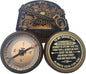 to My Grand Son Engraved Compass with Authentic Leather Case Brass Compass Directional Compass, Baptism Gifts for Boys & Girls, First Communion (BLC3)