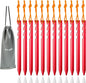 Aluminum Tent Stakes Pegs, 12-Pack Aluminum Ground Pegs with Reflective Pull Ropes, Heavy Duty Tri-Beam Metal Stakes Pegs for Backpacking Camping Tents Hammocks and Canopy