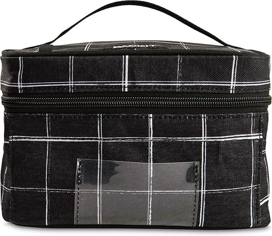 PackIt Freezable Bottle Cooler for Breastmilk and Formula, Black Grid, Built with EcoFreeze® Technology, Collapsible, Reusable, Zip Closure and Top Handle, Fits up to Four, 5 oz Bottles
