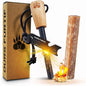 Fire Starter Survival Tool - 3/8" Thick Flint and Steel Ferro Rod - Survival Kit Fire Steel with Fat Wood Tinder Stick & Multi-Tool Striker - for Camping, Emergency, Bushcraft, Outdoor