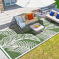 wikiwiki Outdoor Rug, 9x18ft Waterproof Reversible Mat Indoor Outdoor Rugs Carpet, Small Area Rug Plastic Straw Rug for Patio Deck Balcony Pool RV Camping Beach Picnic, Green, Rugscape Series