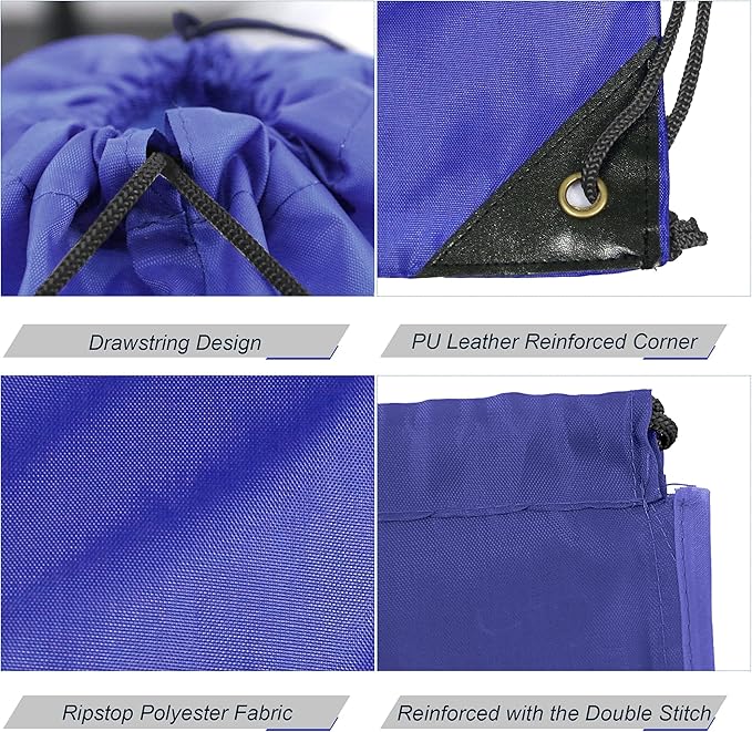 BeeGreen Drawstring Backpack Bags 20,30,50 Packs Reflective String Bags for Gym Sport Trip Cinch Sack DIY for Women Men
