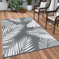 GENIMO Outdoor Rug 3' x 5' Waterproof for Patios Clearance, Reversible Outdoor Plastic Straw Camping Rug Carpet, Large Area Rugs Mats for RV, Camper, Deck, Balcony, Porch, Beach, Picnic, Grey&White