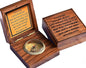 Trust in The Lord with All Your Heart -Proverbs 3: 5-6 Quote Brass Compass Gift with Wooden Box -Religious Gift for Men & Women -Christian, Catholic, Graduation, Sentimental & Inspirational Present