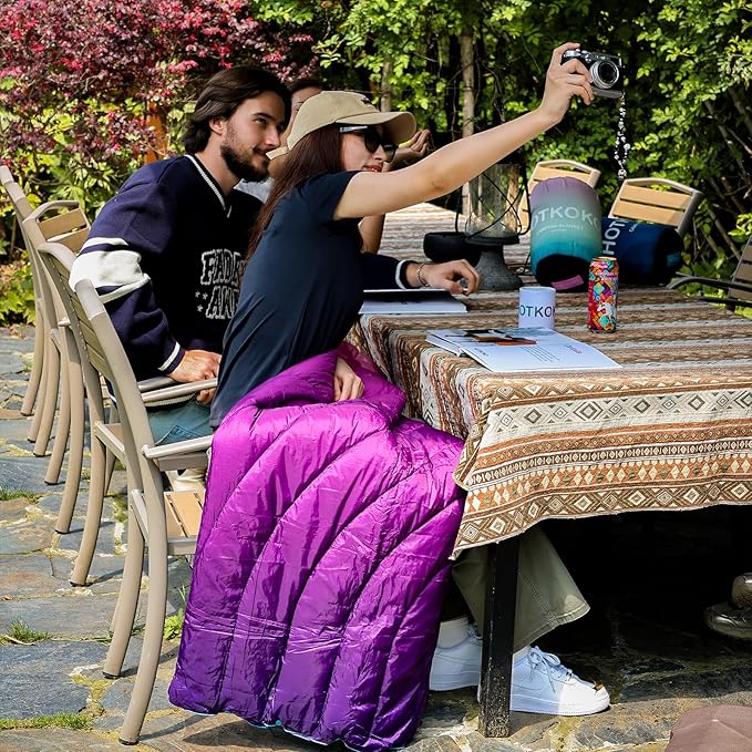 Camping Blanket,Lightweight Down Alternative Puffy Printed Camping Blanket Packable Outdoor Blanket for Camping,Traveling, Stadium, Hiking, Picnics