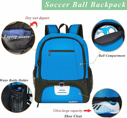 Soccer Ball Bag-Backpack for Basketball,Volleyball with Cleat Shoes and Ball Compartment for Sports Team,Trainning