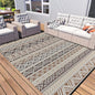 MontVoo Outdoor Rug Carpet Waterproof-Patio Rug Mat 6x9 Reversible RV Camping Rug Picnic Mat Plastic Straw Outside Rug for Balcony Porch Deck Beach-Boho Outdoor Area Rug for Patio Decor Colorful