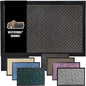 GORILLA GRIP 100% Waterproof All-Season WeatherMax Doormat, 47x35, Durable Natural Rubber, Stain and Fade Resistant, Low Profile, Indoor Outdoor Door Mats, Easy Clean Patio Entrance Mat, Gray Diamond