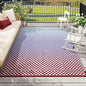 Wonnitar 8x10 Waterproof Outdoor Rug - Blue Purple Ombre Checkered Patio Rugs, Lightweight Reversible Mat for Deck Porch RV Picnic, Large Camping Carpet with Colorful Grid Design