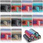 Preboun 10 Pieces Mexican Blanket Bulk Authentic Woven Yoga Blanket Large Picnic Camping Blanket Colorful Striped Serape Blanket for Beach Outdoor Grass Car Home Throw Blanket (Multi Color)