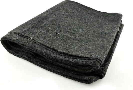 SE 51"x 80" Multipurpose Gray Wool Blanket - 50% Wool, Lightweight 2 lb, Zippered Bag Included - Ideal for Camping, Hiking, Emergency Survival