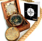 to My Son Compass with Wooden Box-Mom to Son Compass–Father to Son Gifts- to My Grandson -Graduation Day Gifts for Son-Birthday, Baptism, Graduation, Confirmation, Communion Compass for Women Men