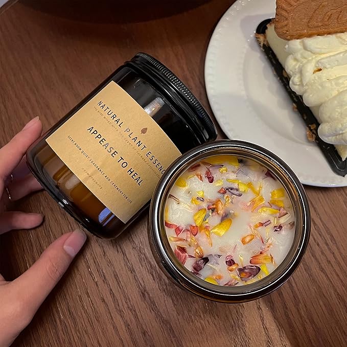 Citronella Candles Scented jar Candles for Women Jar Candle 7oz Burns 30 Hours. Handmade Soy Wax Healing Candle Ideal for Bedroom, Kitchen, Bath