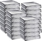 Macarrie 100 Pack Emergency Thermal Blankets Silver Foil Survival Blanket Space Blanket Survival Kit for Outdoors, Camping, Hiking, Homeless, Survival or First Aid (Silver)