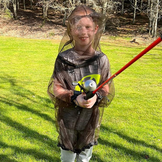 Aventik No-See-Um Mesh Youth Mosquito Jacket, Youth Mosquito Pants M&L Super Light, Keep Safe Cool, UV Protection