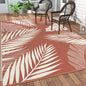 GENIMO Outdoor Rug 6' x 9' Waterproof for Patios Clearance, Reversible Plastic Straw Camping Carpet, Large Area Rugs Mats for RV, Picnic, Backyard, Deck, Balcony, Porch, Beach, Brick&Red