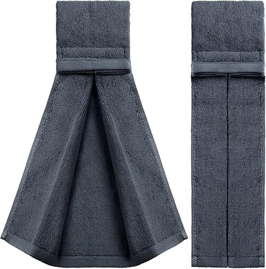 Shimeyao 2 Pcs Football Towel Cotton Sports Football Field Towel Pitching Towel with Closure Football Sweat Towel for Football Gym Men Women Accessories (Gray)