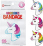 BioSwiss Bandages, Unicorn Shaped Self Adhesive Bandage, Latex Free Sterile Wound Care, Fun First Aid Kit Supplies for Kids, 24 Count
