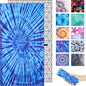 Microfiber Beach Towel – Blue Radial Quick Dry Lightweight Sand Free Oversized Large Towel Accessories Travel Must Have Swim Pool Yoga Camping Gear Summer Cruise Ship Essentials Cloud Compact Gift