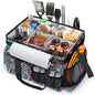 Large Grill Utensil Caddy with Paper Towel Holder, Outdoor Picnic Bag Organizer for BBQ Supplies Tool, Tailgating Accessory Basket Camping Gear Must Haves for Cook Essentials, Totem, Bag Only