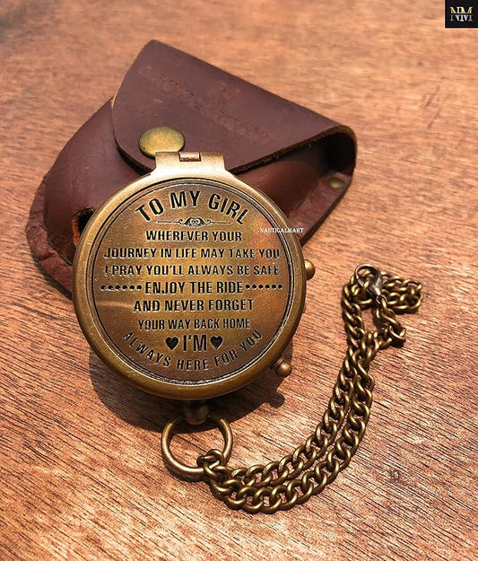 Brass Compass Gift to My Son Compass,My Son,to My Son,Son from Dad,Gift for Son,Father Son Gift,Mother Son Gift,Love Mom,Son from Mom, Love Dad (to My Girl)