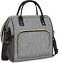 IDEATECH Lunch Bags for Women Insulated, Lunch Cooler Bag for Work, Leak Proof Large Lunch Tote Bag, Lunch Bag with Adjustable Shoulder Strap for Office/Picnic/Fishing/Beach(Grey)