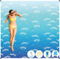 BYDOLL Beach Blanket Sandproof Waterproof 78''×110''1-7 Adults Compact Lightweight Oversized Beach Blanket Large Picnic Mat Beach Blanket for Travel Camping Hiking Picnic