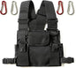 Radio Chest Harness - Over Shoulder Tactical Front Pack Rig Holster Vest w/Strap Belt Bag Pouch Case for Walkie Talkie/ 2-Way Radios, Men Women Accessories Gear Holder Utility Rescue Search