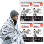 72 HRS MIL-SPEC Emergency Space Blankets – Mylar Survival or Emergency Thermal Blankets for Camping, Hiking, Marathon, First Aid, Emergency Preparedness, Extreme Weather, Shelter (4-Pack)