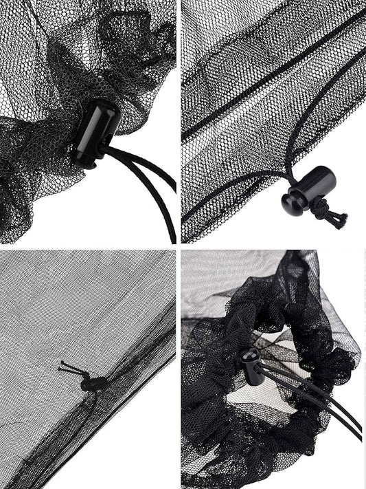 HESTYA 4 Pack Mosquito Net Face Mesh Net Protecting Net for Outdoor Hiking Camping Climbing Mosquito Fly Insects Preventing