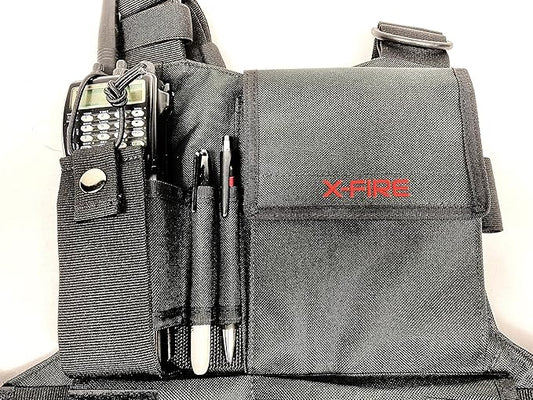 X-FIRE® Single Radio Chest Rig Harness w/Tool Pockets and 3m Reflective