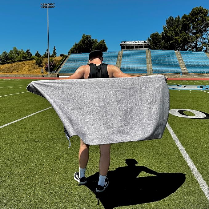 Microfiber Soft and Absorbent Gym Towels, Silver ION Odor-Free Absorbent Fiber, Fast Drying Men & Women Workout Gear for Body Sweat, Working Out, Towels, Sports Exercise Fitness Gear