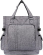 VOLGANIK ROCK Canvas Tote Bag Waterproof Nylon Multi Pocket Shoulder Bags Laptop Work Bag Teacher Purse Handbag for Women Men