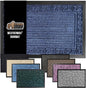 GORILLA GRIP 100% Waterproof All-Season WeatherMax Doormat, 23x35, Durable Natural Rubber, Stain and Fade Resistant, Low Profile, Indoor Outdoor Door Mats, Easy Clean Patio Entry Mat, Navy Greek Keys
